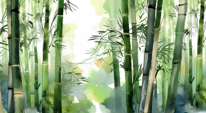 绿色中国风竹林水墨插画,插画/手绘图,插画/手绘图库,插画/手绘图下载,插画/手绘